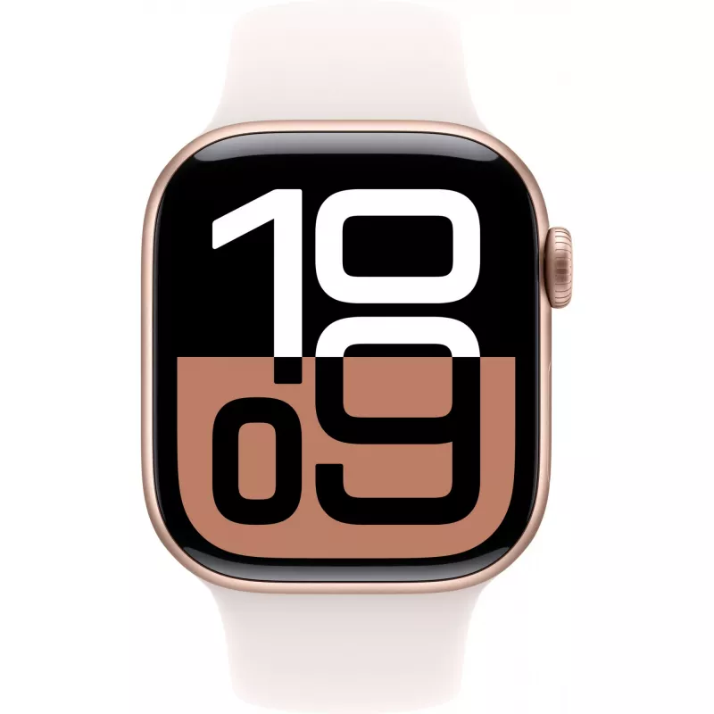 APPLE Watch Series 10 GPS 42mm Koperta ze stopu aluminium w kolorze różowego złota z paskiem sportowym Light Blush - S/M
