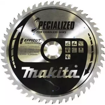 Makita Efficut - Piła tarczowa - do drewna, metalu, WPC (kompozytów drewniano-plastikowych) - 190 mm - 50 zębów - do Makita DLS713NZ, DLS714NZ (E-12251)