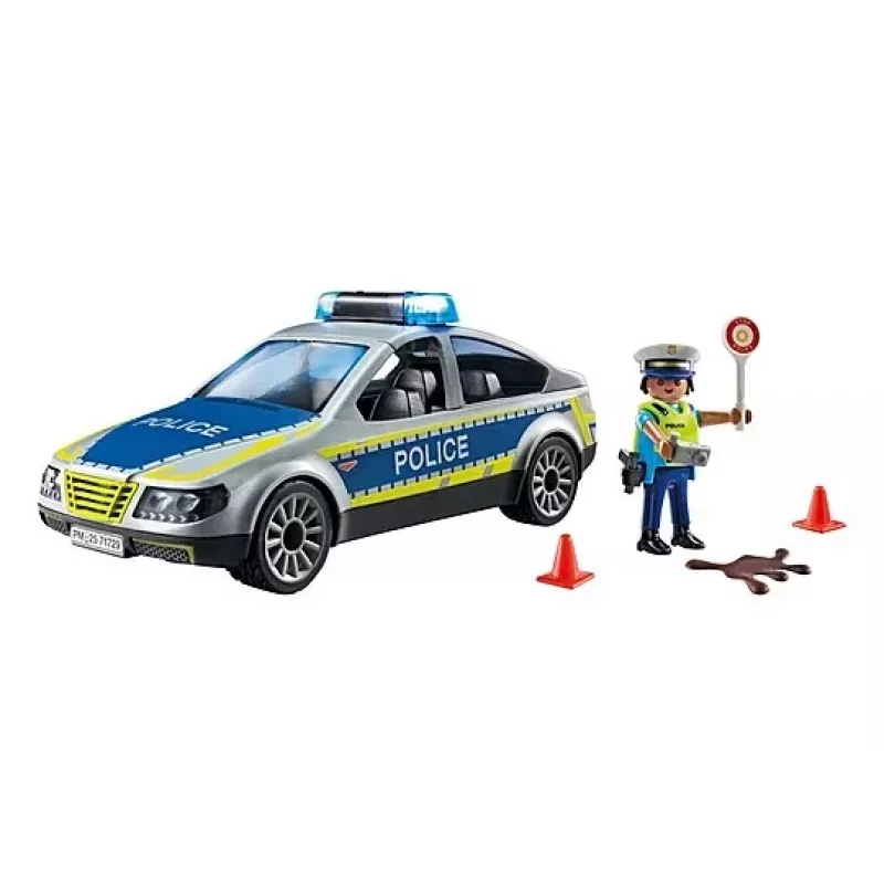 Playmobil Radiowóz z syreną i migającym światłem, Wielokolorowy, Plastik, 3+