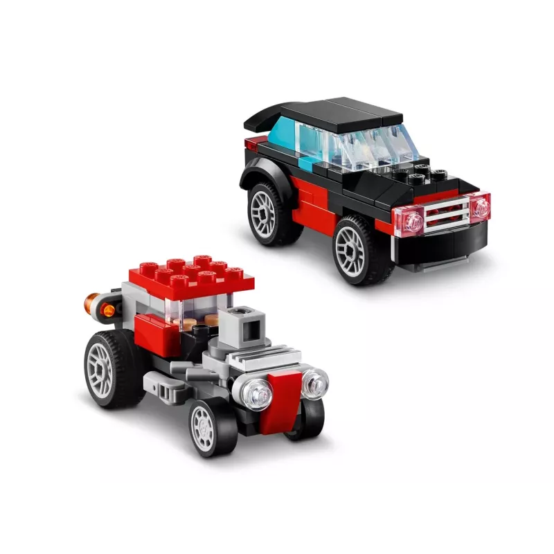 Zestaw LEGO Creator 2-w-1 Ciężarówka z platformą i śmigłowiec 31146, konwertowalna konstrukcja dla dzieci