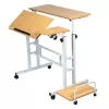 Maclean mobilny stolik pod laptopa, biały, 80x60cm, maks. 50kg, reg. wysokość 67-115cm, MC-124 W