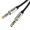 Baseus Yiven Audio kabel Kabel 3.5 męski Audio M30 1.5M Srebrny+ Czarny