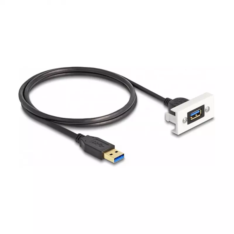 DeLOCK Easy 45 Moduł SuperSpeed USB USB 3.2 Gen 1 USB Typ-A żeński na męski 1m