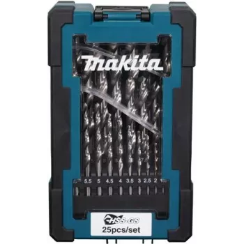 Zestaw wierteł Makita D-78368 HSS-GS, 25-częściowy, stal szybkotnąca