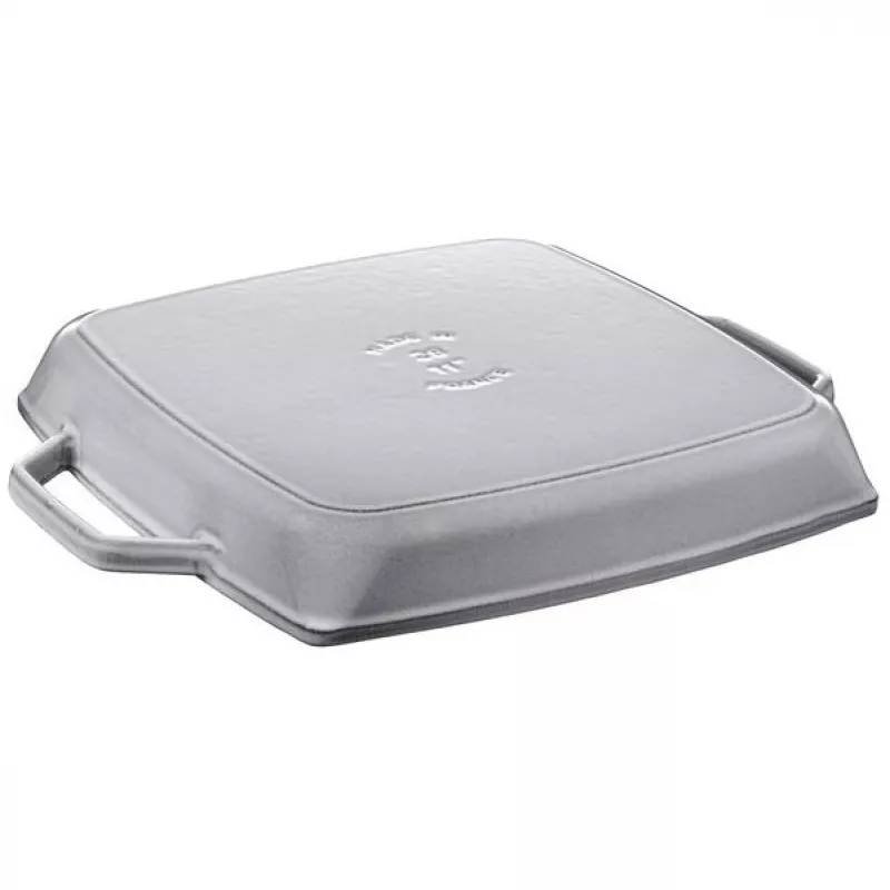 Patelnia grillowa Staub 40511-684-0 kwadratowa 28 cm, kompatybilna z indukcją, grafitowo-szary