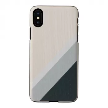 Etui na smartfona man and wood do iPhone X/XS — szary garnitur, czarny