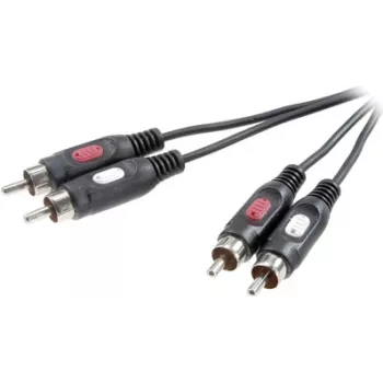 SpeaKa Professional Kabel połączeniowy audio RCA [2x wtyk RCA - 2x wtyk RCA] 1,50 m czarny (SP-7869764)