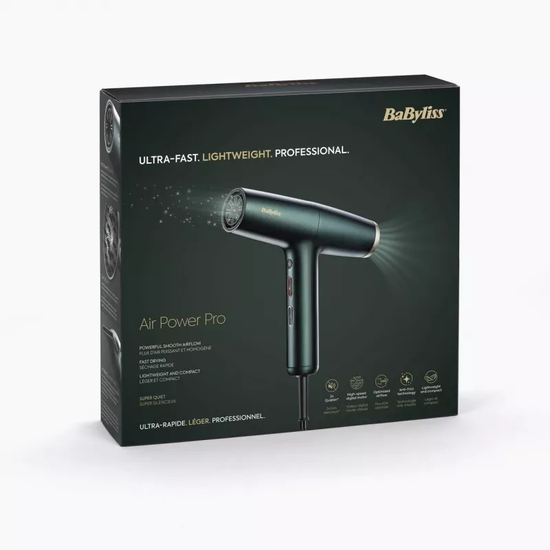 Suszarka do włosów BaByliss Air Power Pro 1700 W Złoty, Zielony
