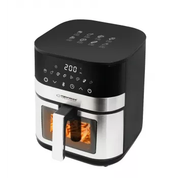 Frytkownica beztłuszczowa ESPERANZA Pesce Alla Griglia 5 L, frytkownica beztłuszczowa, 1400 W, 8 programów, 200°C, sterowanie dotykowe