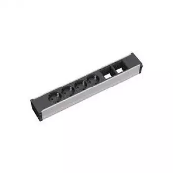 Listwa zasilająca 4 gniazda AC Bachmann 912.007 czarno-srebrna