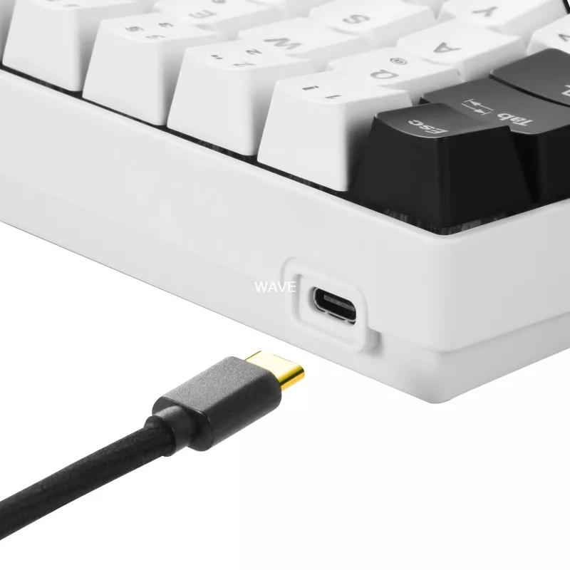 SKILLER SGK50 S4, Gaming Keyboard White/black, PT-Layout, Kailh Red