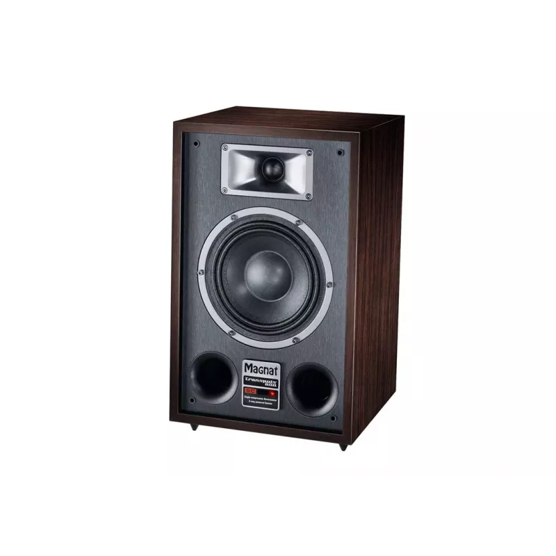 Magnat TRANSPULS 800A 2-drożny głośnik podłogowy przewodowy i bezprzewodowy 2×60 W, Bluetooth 5.0, HDMI, Czarny/Brązowy