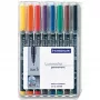 Marker permanentny Staedtler 313 WP8 czarny niebieski brązowy zielony pomarańczowy czerwony fioletowy żółty
