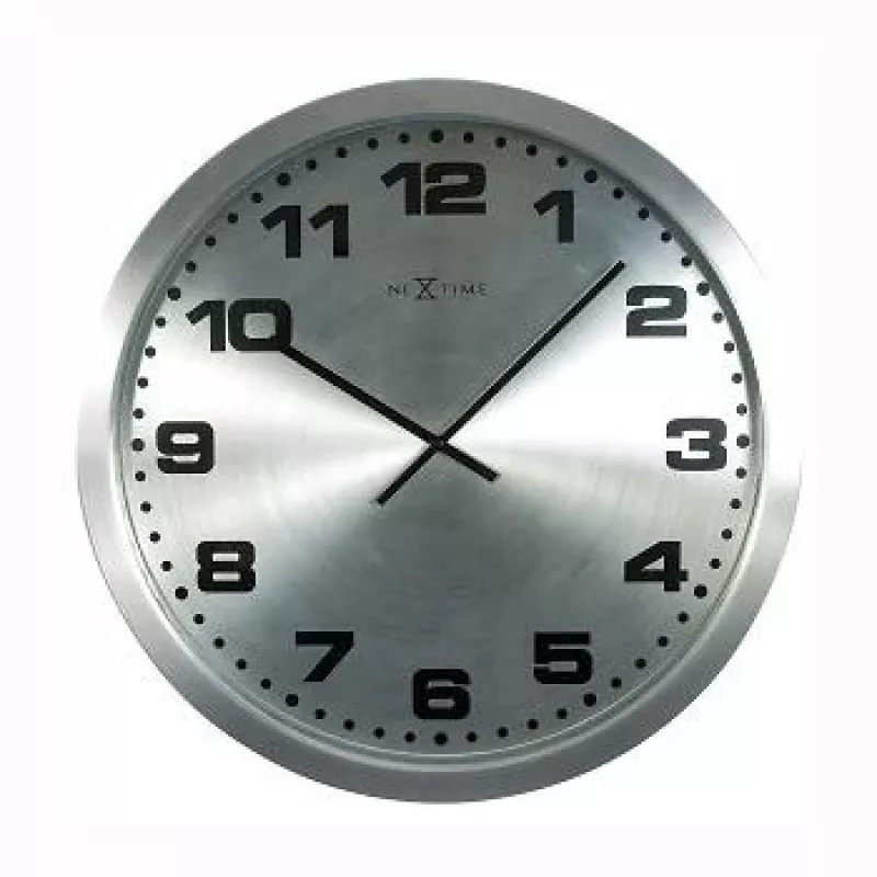 NeXtime klok 2906zw Mercure, Ø25 cm, ścienna, srebrny