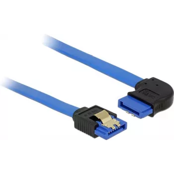 Kabel SATA DeLOCK 84991 0,5m SATA 7-pin Czarny Niebieski