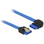 Kabel SATA DeLOCK 84991 0,5m SATA 7-pin Czarny Niebieski