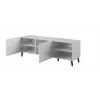 szafka RTV ABETO 150x42x52 biały/biały połysk