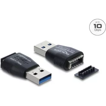 DELOCK adapter zmiany płci złącza Type-A na Type-E, model 67339, czarny