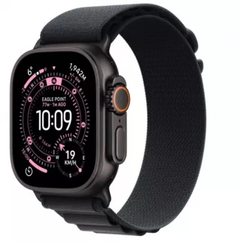 Smartwatch Apple Watch Ultra 3 GPS + Cellular 49mm Czarna Tytanowa Obudowa z Czarną Pętlą Alpine Loop Duża