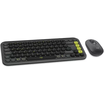 Logitech POP ICON COMBO Swiss, Grafit/Zielony, Bluetooth, Swiss, 920-013275