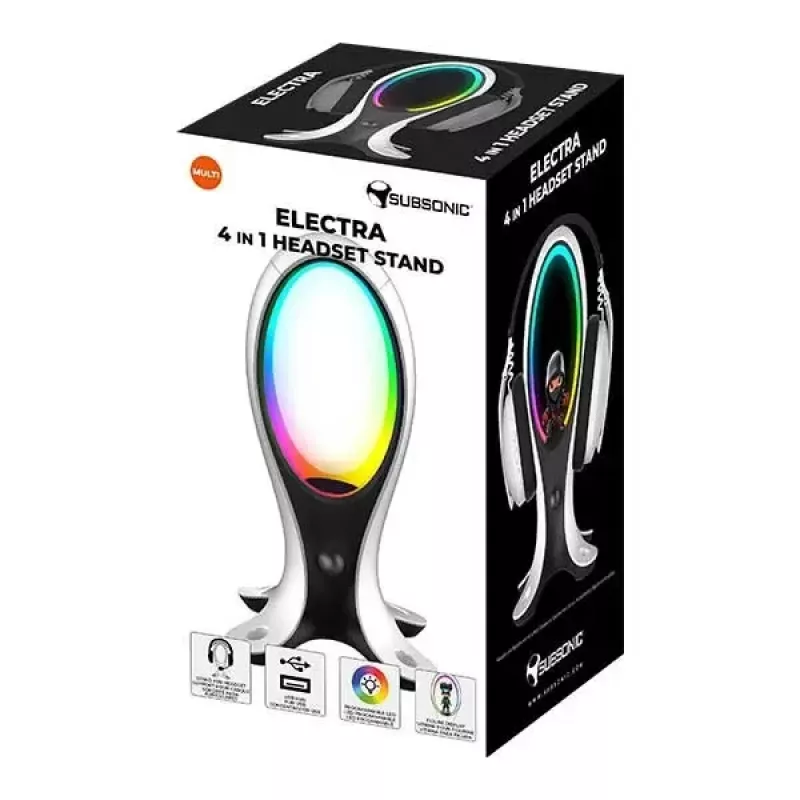 Stojak na słuchawki Subsonic SA5682 Czarny Biały 426g