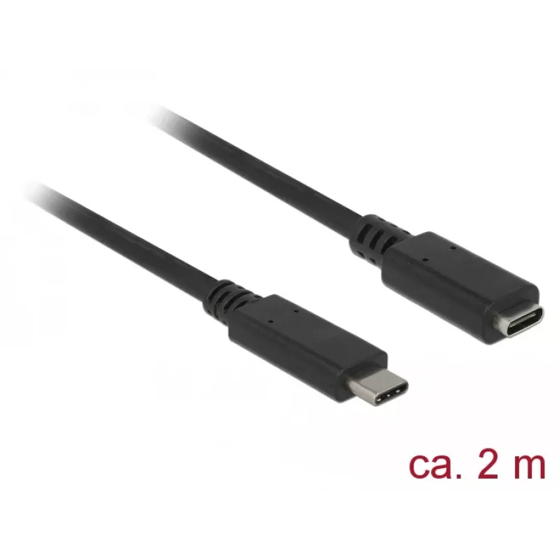 Kabel USB DeLOCK SuperSpeed USB 3.2 Gen 1 2m USB C Czarny