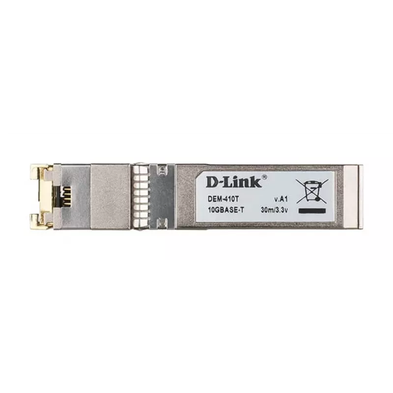 D-Link SFP+ 10GBASE-T miedź transceiver, miedź, 10000 Mbit/s, SFP+, T, 30 m, 10 Gigabit Ethernet