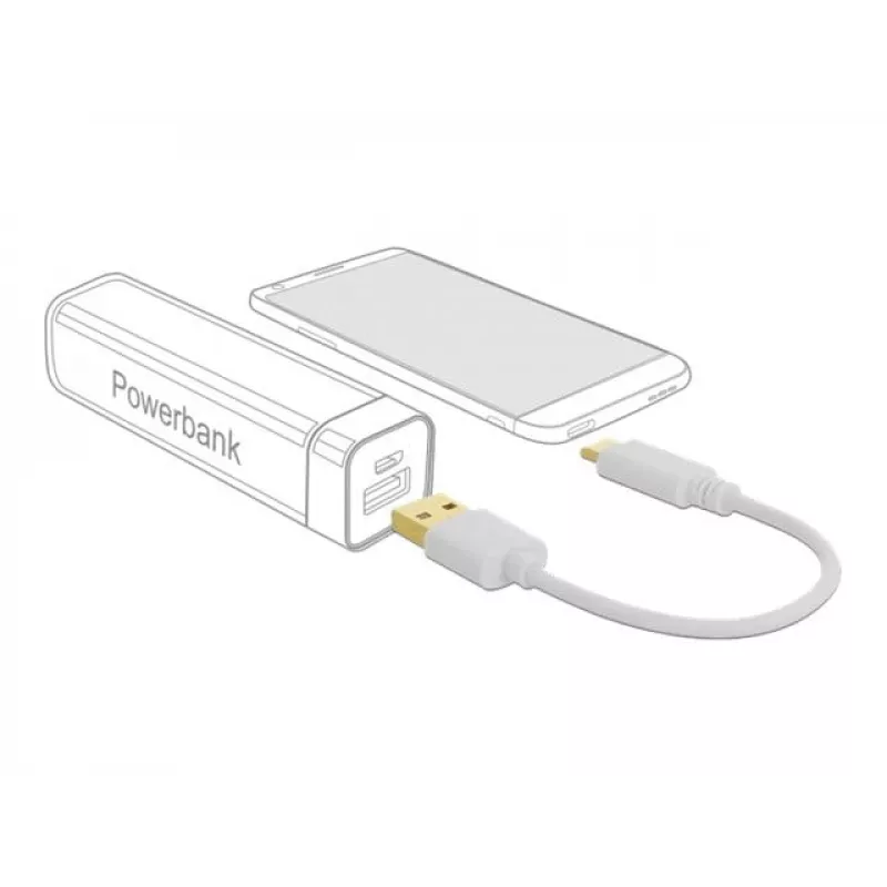 Kabel do ładowania USB DeLOCK Type-A na USB Type-C 15 cm