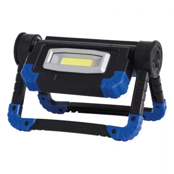 Lampa robocza RealPower 463617 naświetlacz, LED 10 W, 2 żarówki, bateria AA, IPX2, czarny