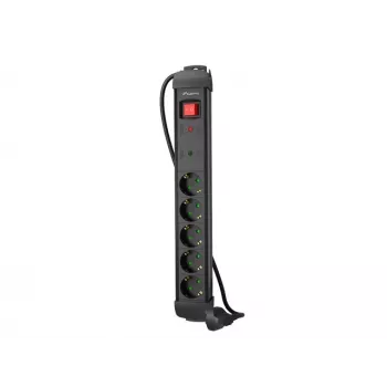 Lanberg SP1-05F-0300-BK przedłużacz zasilania 3 M 5 gniazd AC wewnątrz Czarny