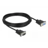 Kabel szeregowy DeLOCK 86598 Czarny 5m RS-232 Sub-D9