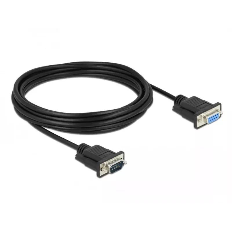 Kabel szeregowy DeLOCK 86598 Czarny 5m RS-232 Sub-D9