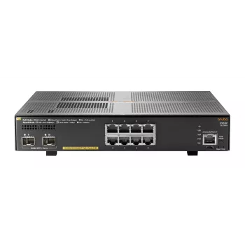 Hewlett Packard Enterprise HPE Aruba 2930F 8G PoE+ 2SFP+ - Switch - L3 - zarządzany - 8 x 10/100/1000 (PoE+) + 2 x 1 Gigabit/10 Gigabit SFP+ (Uplink) - montaż w szafie - PoE+ (125