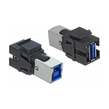 Moduł Keystone DeLOCK 86395 Płaski Czarny USB A