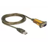 Kabel szeregowy DeLOCK 65840 USB Typ-A DB-9 1,5 m Czarny Żółty