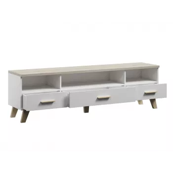Cama RTV stand LOTTA 180cm Biały + sonoma oak