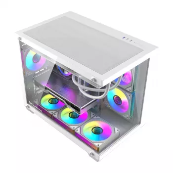 Obudowa komputerowa DarkFlash B275 PRO (biała) z 6 wentylatorami