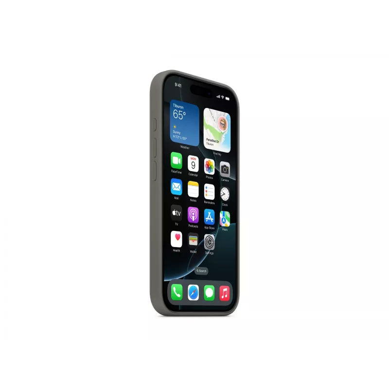 Apple iPhone 16 Pro Silikonowe etui z MagSafe - Kamienny Szary