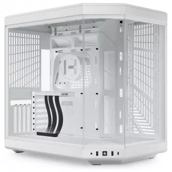 Obudowa komputera HYTE Y70 Midi Tower biała – obsługuje EATX, GPU do 42,2 cm, wysokość chłodzenia CPU 18 cm