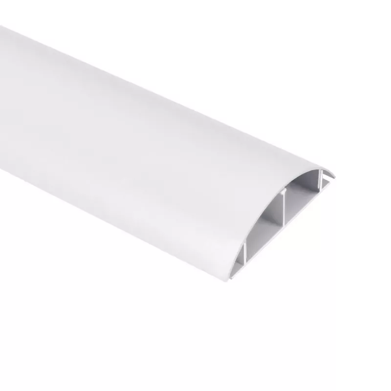 Aluminiowa listwa maskująca MACLEAN MC-814 W biała – organizer kabli, sztywny profil aluminiowy do ukrywania kabli