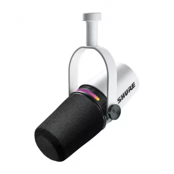 Shure MV7+-W - mikrofon lektorski/wokalny ze złączem XLR/USB-C, biały