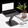 Podstawka biurkowa Maclean pod monitor lub laptop, ze sprężyną gazową, do pracy na stojąco i siedząco, czarna, MC-493