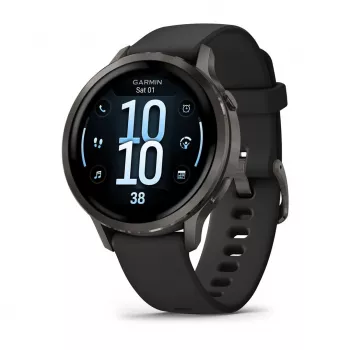 Garmin Venu 4 3,05 cm (1,2 inch) AMOLED 41 mm Cyfrowy 390 x 390 pikseli Dotykowy Czarny Wi-Fi GPS (satelitarny)