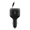 Belkin 75W 2-Port w Retractable USB-C Cbl Car - Kabel (CCC001HQBK)