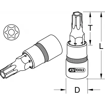 Zestaw nasadek KS Tools 911.1376