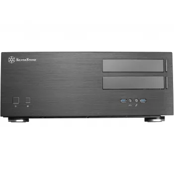 SilverStone Grandia GD08 - Desktop - SSI EEB - bez zasilacza - czarny - USB/Audio