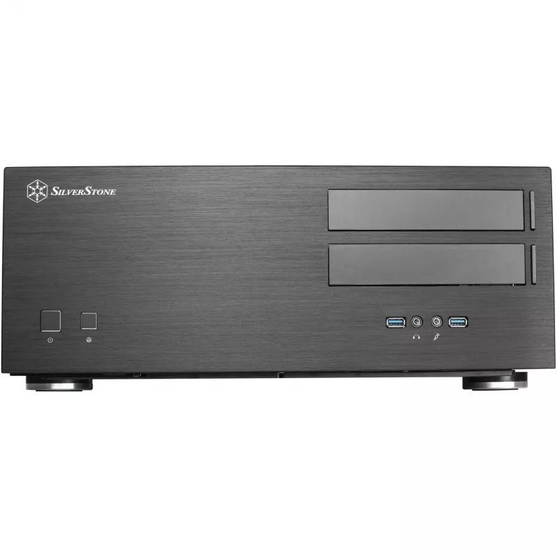 SilverStone Grandia GD08 - Desktop - SSI EEB - bez zasilacza - czarny - USB/Audio