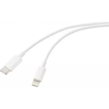 Kabel USB Renkforce USB 2.0 Wtyczka USB-C Wtyczka Apple Lightning Biały (RF-6857550)
