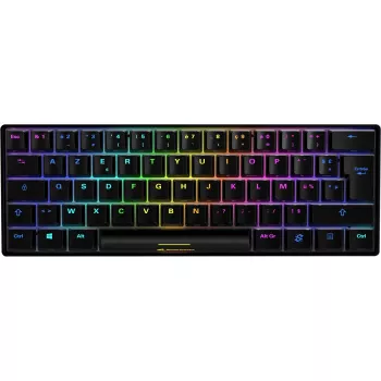 Sharkoon SGK50 S4 Gaming klawiatura USB AZERTY French Czarny 60% RGB LED