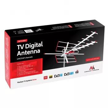Maclean TV Sytems MCTV-855A Full HD Standardowa naziemna zewnętrzna kierunkowa antena telewizyjna DVB-T/T2 H.265 HEVC